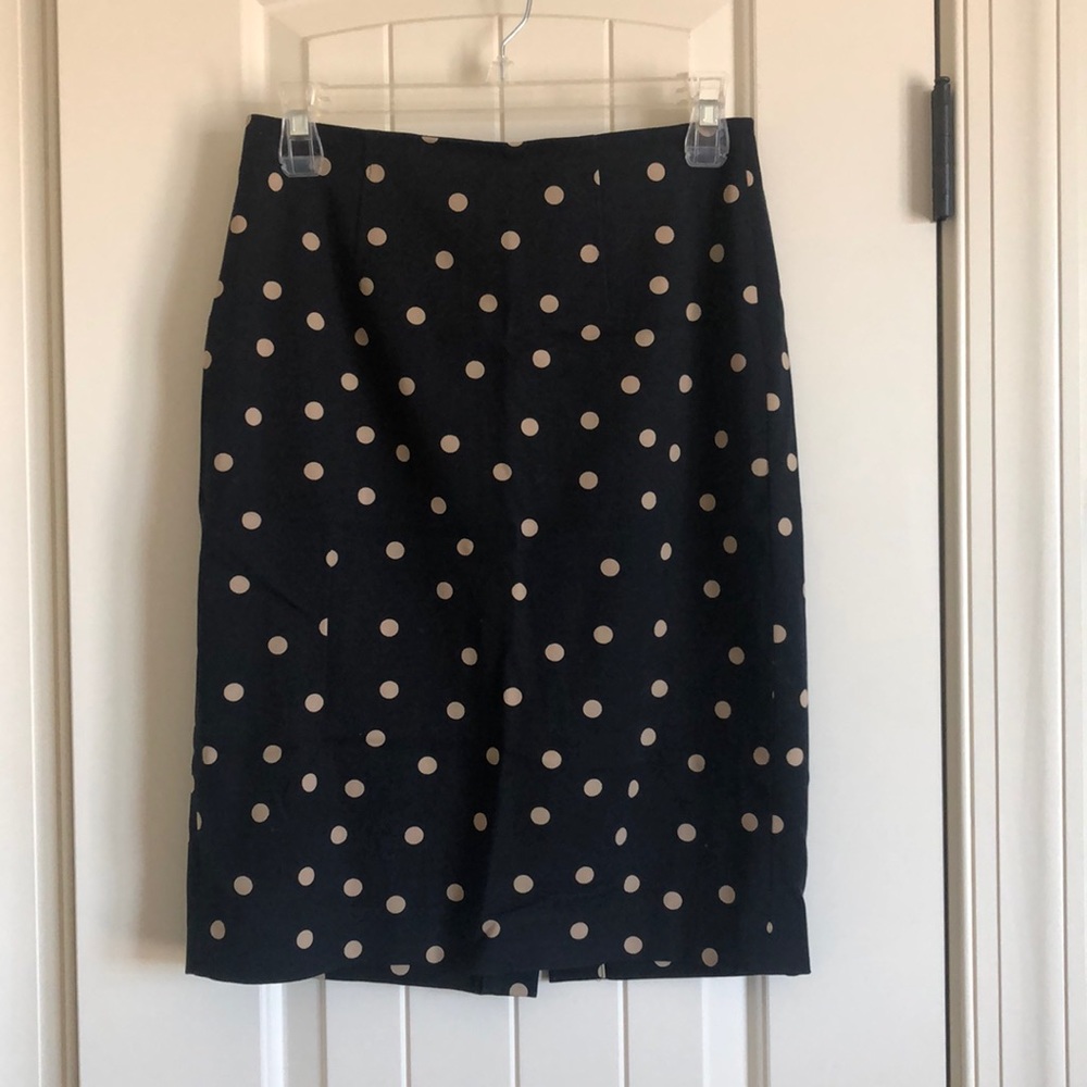Ann Taylor Pencil Skirt, Sz 2, Black/Tan